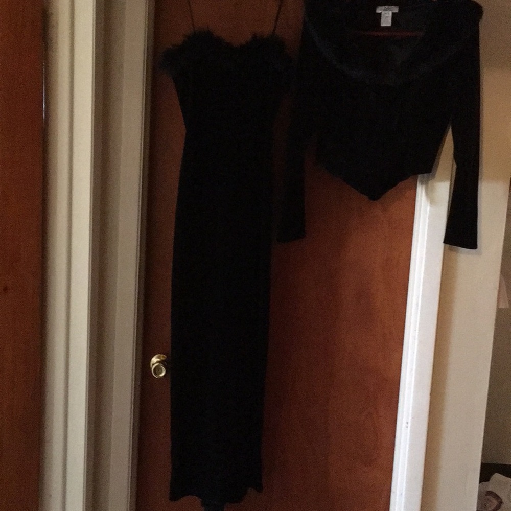 Black velvet dress